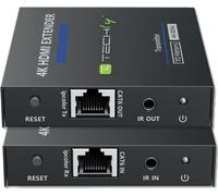 Techly HDMI 4K*60Hz Cat.6/6a/7 Zero Latecy IR extender up to 70m