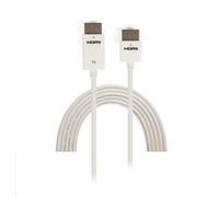 Câble HDMI Haute Vitesse avec Ethernet Ultra Slim Blanc 1m Techly