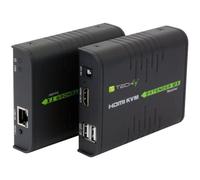TECHly HDMI KVM Extender over Network Cable - Transmetteur et récepteur - rallonge écran-clavier-souris/audio - GigE - 10Base-T, 100Base-TX, 1000Base-T - jusqu'à 120 m