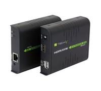 techly HDMI KVM Extender over Network Cable Transmetteur et récepteur rallonge écran-clavier-souris-audio GigE 10Base-T,…