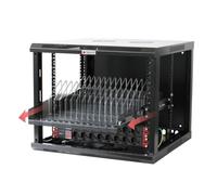 Techly I-CABINET-TRAY14BK Étagère Rack Rétractable pour Appareils Mobiles 14 Emplacements