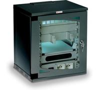 Techly I-CASE 7G-BK Rack autonome 7U Noir étagère - Étagères (Rack autonome, 7U, Acier, Verre, Acier, Noir)