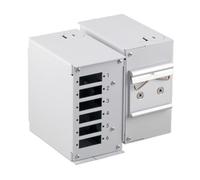Techly I-CASE DIN-SPLICET Commutateur sur rail DIN pour 6 ou 12 adaptateurs, sans panneau
