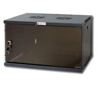 Techly I-Case er-1006b60 Wall Mounted Rack 6U 50 kg - Black Rack Racks (50 kg, Wall Mounted Rack 6U, Glass, Steel, Black)