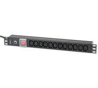 TECHly I-CASE STRIP-12C - Unité de distribution secteur (rack-montable) - CA 220-250 V - 3500 Watt - entrée : IEC 60320 C20 - connecteurs de sortie :