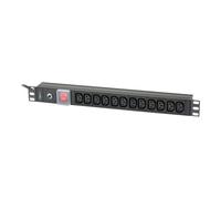 TECHly I-CASE STRIP-12C - Unité de distribution secteur (rack-montable) - CA 220-250 V - 3500 Watt - entrée : IEC 60320 C20 - connecteurs de sortie :
