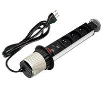 Techly I-Case strip-3u 3 AC Nani (s) 0U Aluminium, Black Power Distribution Unit (PDU) - Power Distribution Units (pdus) (Basic, 0U, Single-Phase, Vertical, Aluminium, Aluminium, Black)