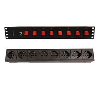 Techly I-CASE STRIP-815I Barre de Rack 19" 1.5U, 8x prises UNEL à l'arrière, 8x interrupteur à l'avant