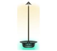 Techly Lampe de table I-LAMP-TABLE3 - LED sans fil, base tactile, dimmable RGB, Noir