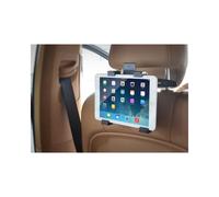 Techly I-TABLET-CAR2 Support Passif Tablette/UMPC Voiture, ABS/Caoutchouc Noir, Rotation 360°, Compatible Galaxy Tab & iPad, Poids 368g