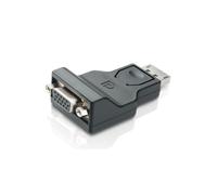 Techly IADAP-DSP-230 Adaptateur DisplayPort 1.2 Mâle vers VGA Femelle Noir - Résolution 2560x1600 - 68x35x19.5mm - Température 0-70°C