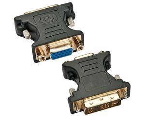 Techly IADAP DVI-8600T changeur de genre de câble DVI-A VGA Noir