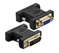 Techly IADAP DVI-8700T changeur de genre de câble DVI-I VGA Noir