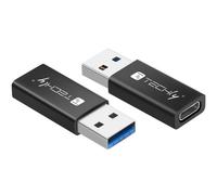 Techly IADAP USB3-AFT changeur de genre de câble USB A USB C Noir