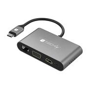 Techly IADAP USB31-DOCK3 Carte et Adaptateur d'interfaces HDMI, RJ-45, USB 3.2 Gen 1 (3.1 Gen 1), VGA