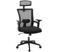 Techly ICA-CT MC016 chaise et fauteuil de bureau Siège rembourré Dossier grillagé Noir