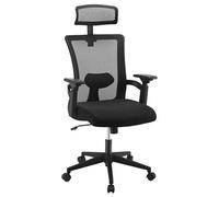 Techly ICA-CT MC016 chaise et fauteuil de bureau Siège rembourré Dossier grillagé Noir