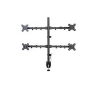 Techly ICA-LCD-382-Q 27 Pince Noir Support d'écran Plat pour Bureau - Supports d'écrans Plats pour Bureau (Pince, 40 kg, 33 cm (13), 68,6 cm (27),