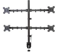 Techly ICA-LCD-382-Q 27 Pince Noir Support décran Plat pour Bureau - Supports décrans Plats pour Bureau (Pince, 40