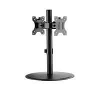 Techly ICA-LCD-402 Support Bureau Double Ecran 17"-32" (43-81cm) VESA 75/100mm, Charge Max 8kg par écran, Inclinaison +/-15°, Rotation 360°, Noir