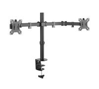 Techly 360912 Support de bureau pour 2 écrans 13-32" à pince Noir