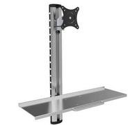 Techly ICA-PLW 01 Support mural pour moniteur de 15 à 27" avec étagère pour clavier