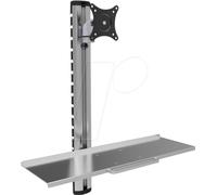Techly ICA-PLW-01 Support mural Techly avec plateau pour clavier, 15-27", argenté