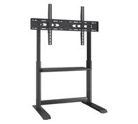Techly ICA-TR130BK Support de sol pour TV 60-86" jusqu'à 68kg réglable avec étagère AV