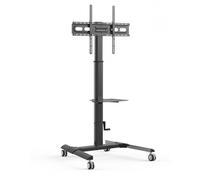 Techly ICA-TR228 chariot et support multimédia Noir Ecran plat Panier multimédia Noir