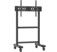 Techly ICA-TR533BK Support TV mobile 60-86” jusqu'à 68kg étagère AV réglable
