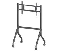 Techly Support TV ICA-TR53MB mobile 55-86" jusqu'à 80 kg, étagère AV réglable, Noir