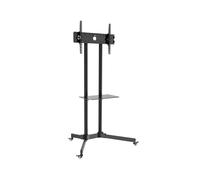 Techly ICA-TR6 : Support TV Sol Inclinable 30-65" (76-165cm), Charge Max. 60kg, VESA 100x100 à 600x400, Noir, Niveau à Bulle intégré