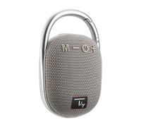 Techly ICASBL321GR Haut-parleur Bluetooth 5.3, 5W, TWS, LED, USB MicroSD MP3, gris