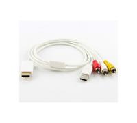 Techly ICOC : Câble adaptateur vidéo HDMI vers 3 x RCA + USB, 1m, Mâle/Mâle, Blanc, Température de fonctionnement 0-70°C, Poids 61g, ICOC-HDMI-RCAU