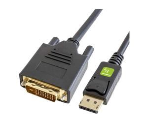 Techly ICOC DSP-C12-010 câble vidéo et adaptateur 1 m DisplayPort DVI Noir