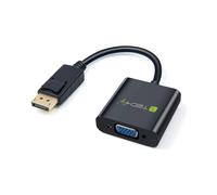 Techly ICOC-DSP-V-001 Adaptateur Vidéo DisplayPort 20-pin Mâle vers VGA Femelle 0.15m, Résolution 1920x1200, 2.7 Gbit/s, Conforme CE/RoHS