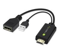 Techly ICOC HDMI-DP12A Adaptateur HDMI vers DisplayPort alimenté par USB 4K*30Hz M/F