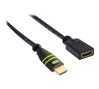 Techly ICOC-HDMI2-4-EXT018 Techly HDMI 4K 60Hz High Speed mit Ethernet, schwarz, 1,8m
