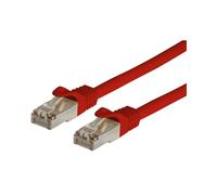 Techly ICOC LS6A-200-RET Câble Réseau 20m Cat6a S/FTP (S-STP) Rouge, Connecteurs RJ-45 Plaqué Or, Conducteur Cuivre, LSZH, 10GBase-T, 500MHz