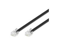 Techly ICOC MD-22-06 Câble Téléphonique 6m Noir RJ12 Mâle vers RJ12 Mâle, Câble Plat AWG26, 140g