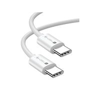 Techly ICOC-MU4-40G240W1 Câble USB4 Gen 3x2 USB-C Mâle/Mâle 1m, 40Gbit/s, 240W Power Delivery, 48V/5A, Blanc, RoHS