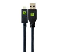 Techly 109443 Câble USB 3.1 Gen.2 A mâle/USB-CTM mâle 0,5 m Noir