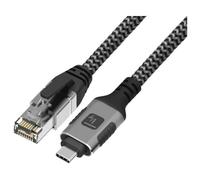 Techly ICOC U3C-RJ45-020 câble de réseau Argent, Noir 2 m Cat6 F/UTP (FTP)