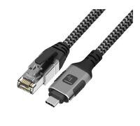 Techly ICOC U3C-RJ45-030 câble de réseau Argent, Noir 3 m Cat6 F/UTP (FTP)