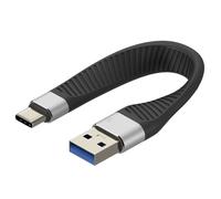 Techly ICOC-USBC-FL-U322 câble USB USB 3.2 Gen 2 (3.1 Gen 2) 0,12 m Noir