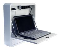 Techly ICRLIM01W2 Armoire murale pour ordinateur portable 19" anti-vol avec étagère - Blanche