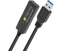 Techly ICUR30100G câble USB USB 3.2 Gen 1 (3.1 Gen 1) 10 m USB A Noir