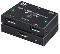Techly IDATA-DP-2DP-8KT commutateur vidéo DisplayPort