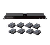 Techly IDATA EX-HL81TY Amplificateur Audio/Vidéo AV Noir Aluminium HDCP 60 Hz