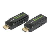 Techly IDATA EXT-E70S extension audio/video Émetteur et récepteur AV Noir